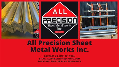 all precision sheet metal el paso|sheet metal fabricators near me.